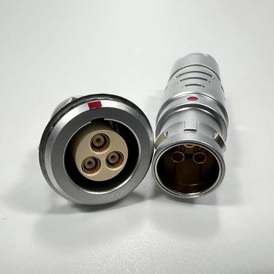 ราคาดี 3 Coaxial Push Pull Circular Connectors plug PPS PEEK Insulator ออนไลน์