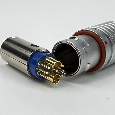 ราคาดี Electrical 2 Coaxial Push Pull Cable Connectors 4 Pin For Military Communications ออนไลน์